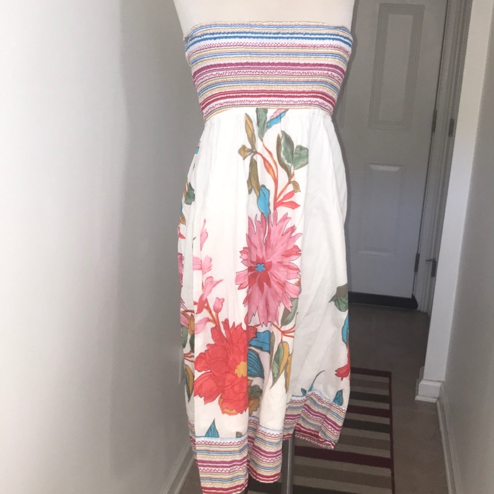 Blue Plate Strapless Floral Summer Dress 😘😘